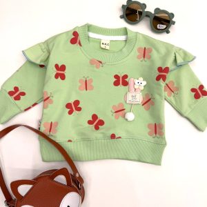 Light green butterfly blouse