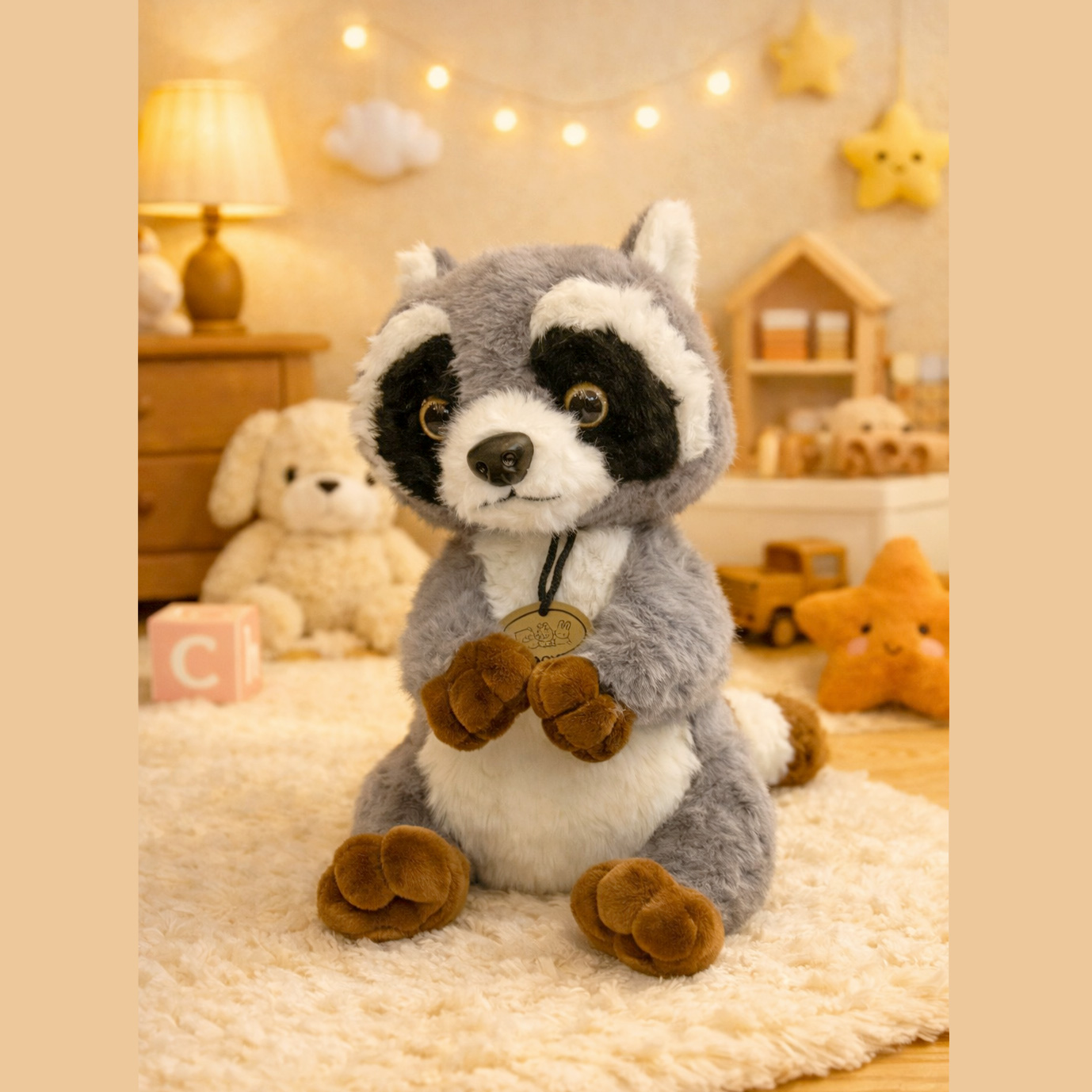 Leather hand raccoon doll (2) عروسک راکن دست چرمی