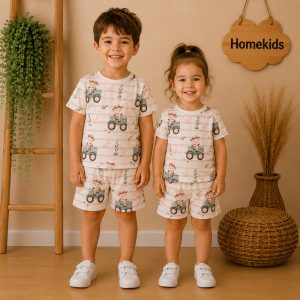 ست تیشرت و شلوارک راحتی طرح 6