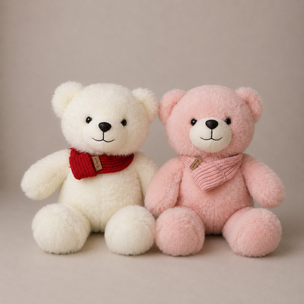 Original Scarf-Wearing Teddy Bear (2) عروسک خرس اورجینال شالگردنی - Image 1
